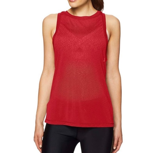 Lorna Jane Tops - Lorna Jane Dark Red Superfine Active Muscle Tank Top
